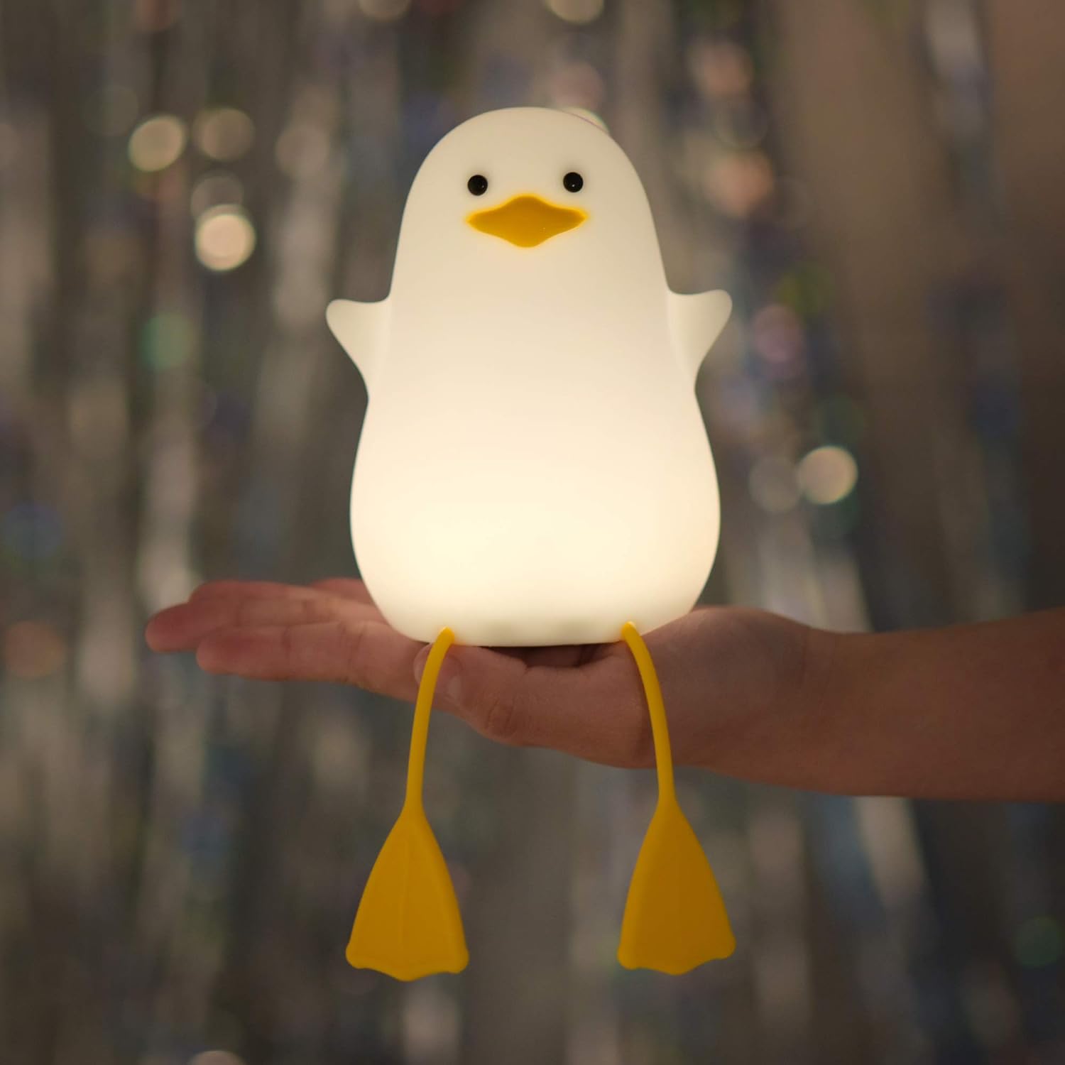 YuanDian Cute Seagull Night Light, Gifts for Women Teen Girls Baby,Night Lights for Kids Bedroom Kawaii Room Decor, Cute Christmas Duck Silicone Nightlights for Children Toddler.