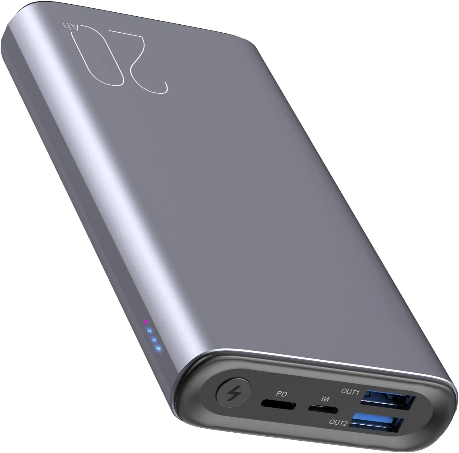 TOZO PB1 PD Portable Charger 20000mAh Capacity Fast Charging Power Bank 18W High Charging Speed External Battery Pack with USB-C Input/Output Compatible for iPhone,Samsung,Gray