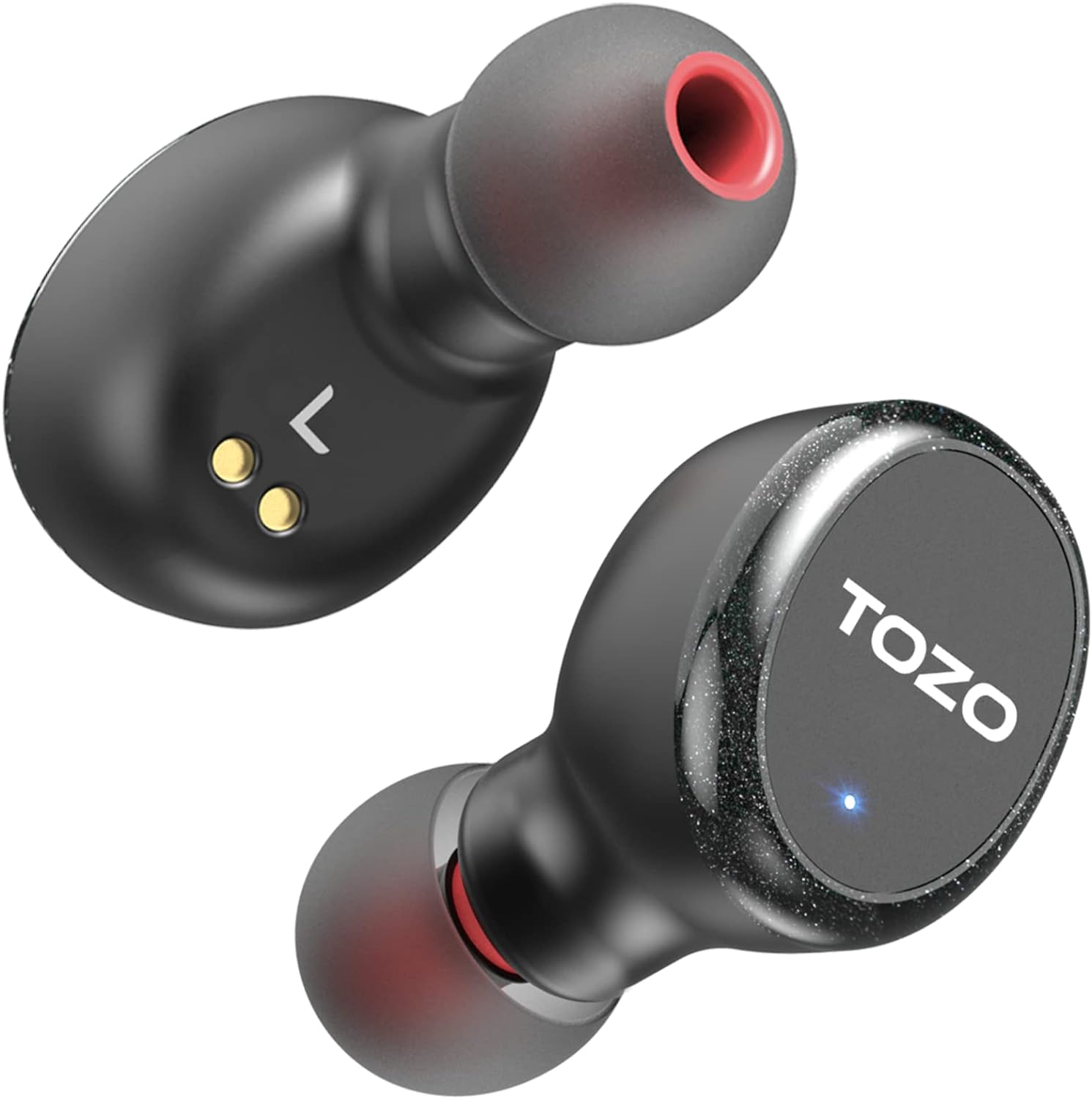 TOZO T10S 2022 Version Bluetooth 5.2 Earbuds True Wireless Stereo Earphones IPX8 Waterproof in Ear Wireless Headphones Built in Mic Headset with Environmental Noise Canceling for Running Sport