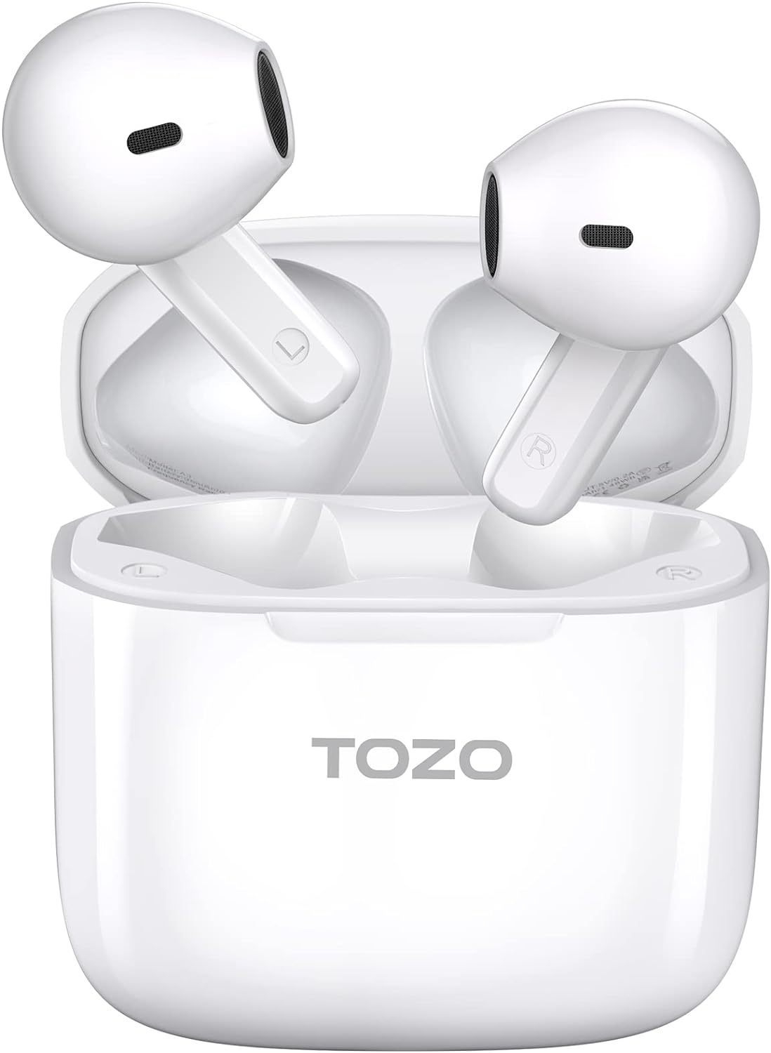 TOZO A3 2023 Upgraded Wireless Earbuds Bluetooth 5.3 Half in-Ear Lightweight Headsets with Digital Call Noise Reduction, Reset Button Hall Detection,Premium Sound with Long Endurance