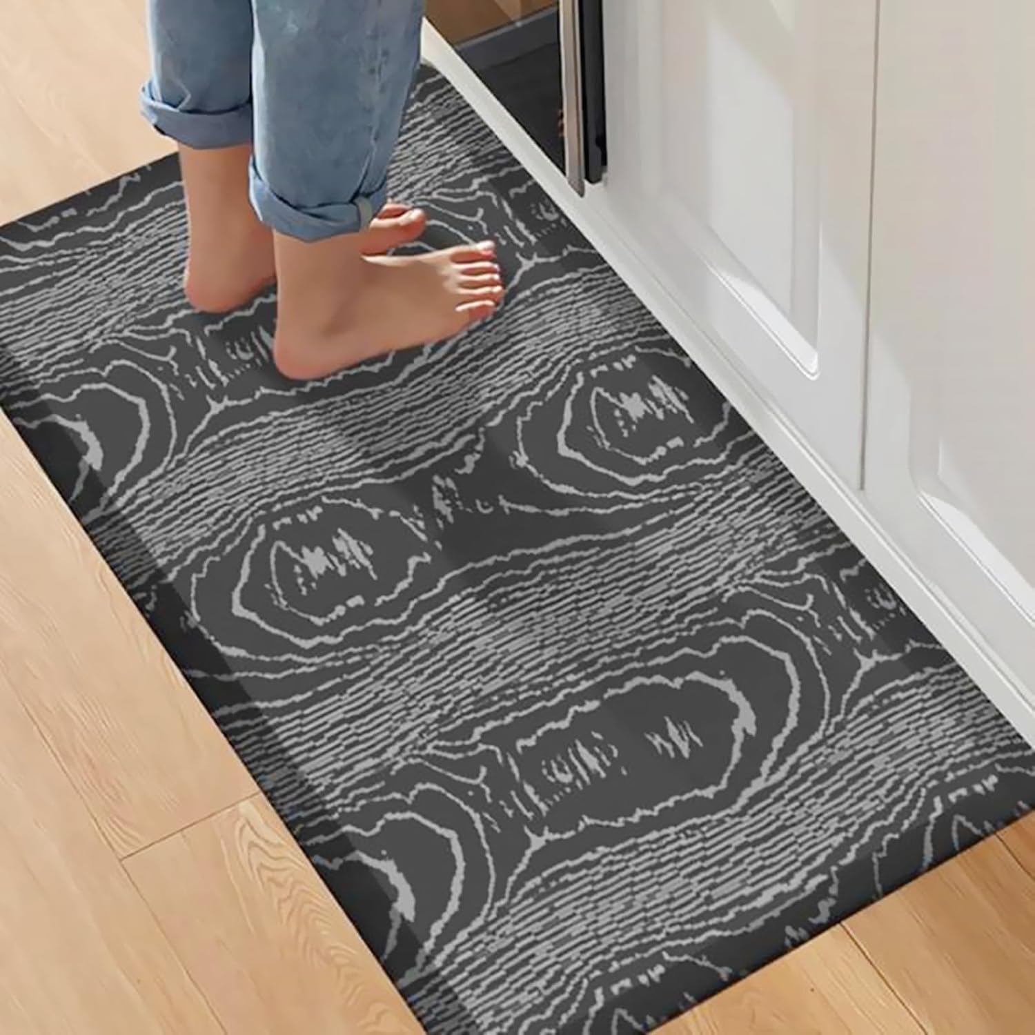 Ukeler Anti Fatigue Kitchen Rug Thick Waterproof Non-Slip Kitchen Rugs and Mats Heavy Duty PVC Ergonomic Comfort Mat Rug for Kitchen,Floor,Office,Sink,Laundry, 47