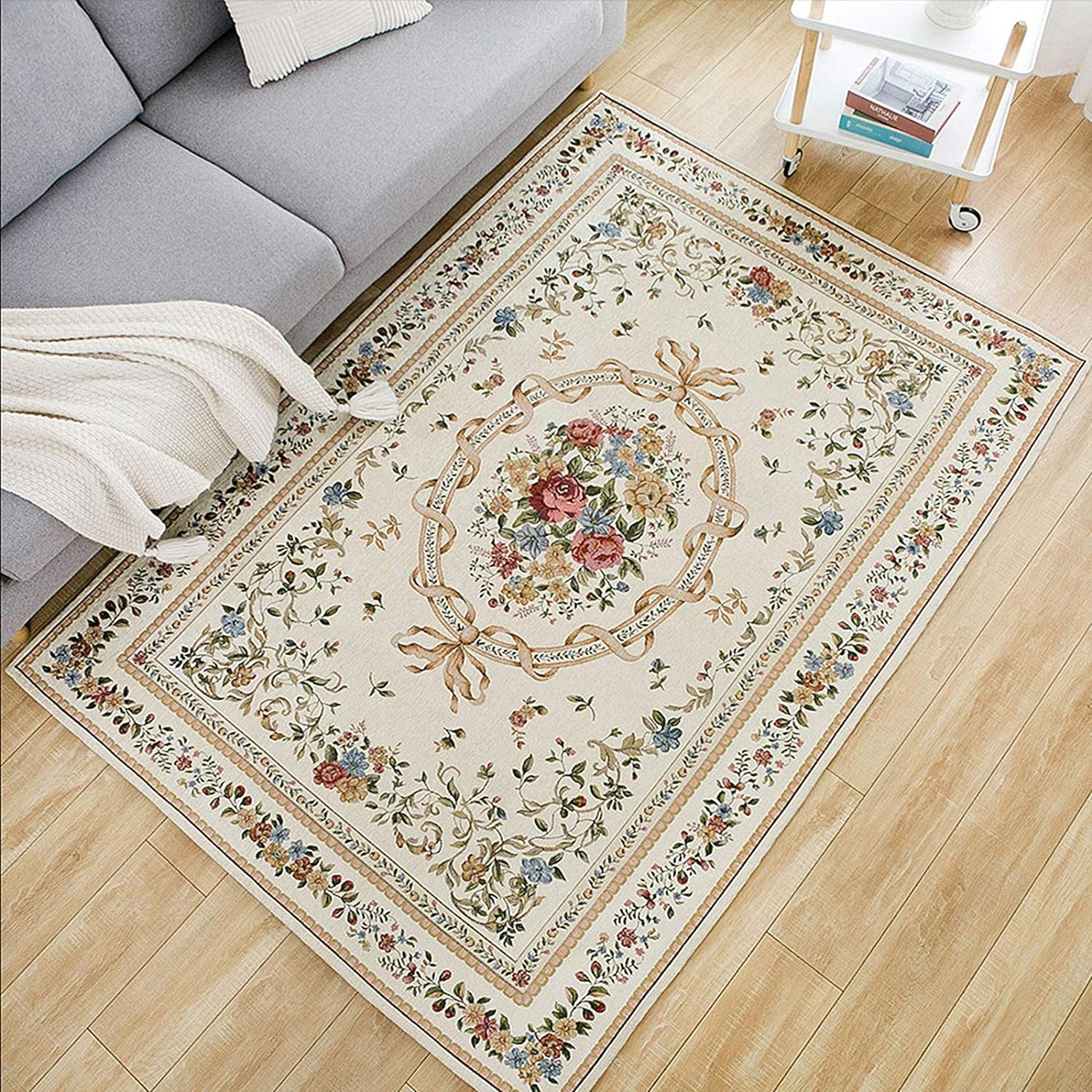 UKELER Royal Collection New Traditional Oriental Rug Home Decor Collection Floral Rugs Carpet for Bedroom (71''Ã47.2'', Euro Romance)