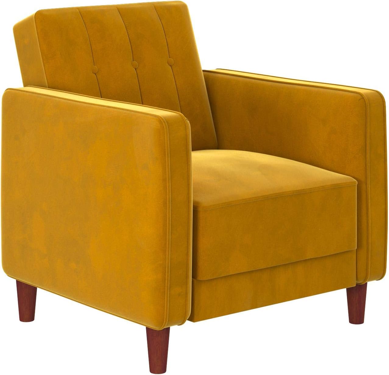 DHP Ivana Accent Chair, Yellow