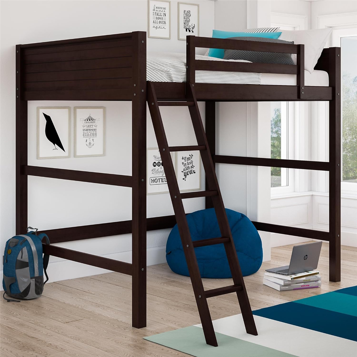 DHP Denver Loft Bed, Full, Espresso