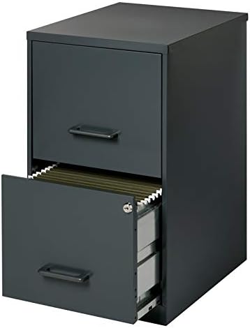 Home Square Value Pack (Set of 2) 2 Drawer Letter File Cabinet in Black