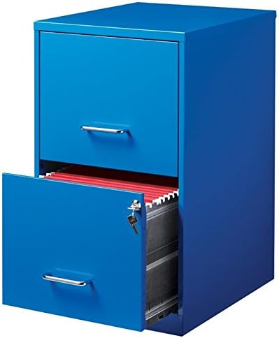 Home Square Value Pack (Set of 2) 2 Drawer File Cabinet in Blue