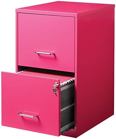 Home Square Value Pack (Set of 2) 2 Drawer File Cabinet in Pink