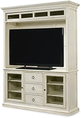 Home Square 3 Piece Living Room Set with TV Stand with Deck & 2 End Tables in Cotton