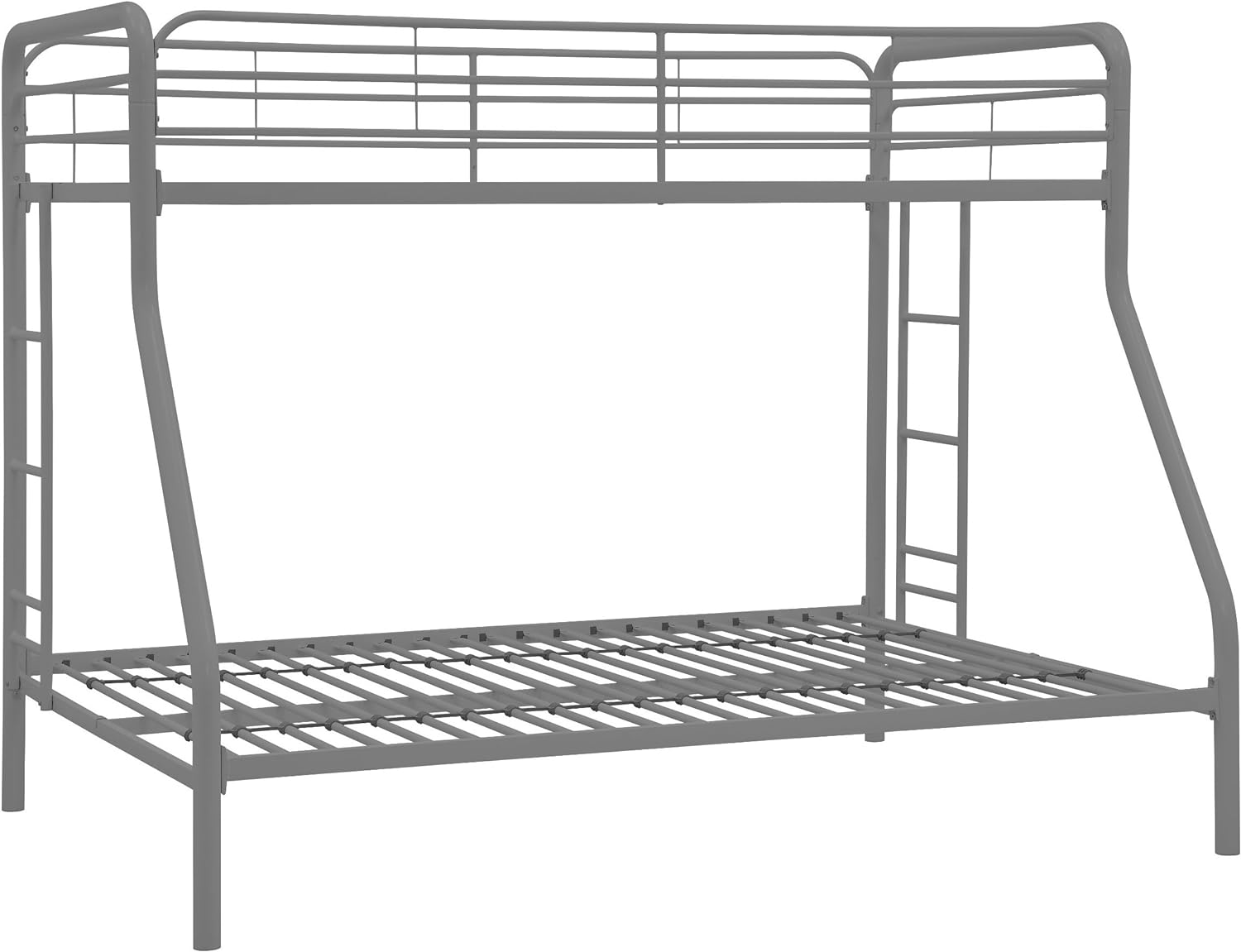 DHP Dusty Twin over Full Metal Bunk Bed with Secured Ladders, Silver