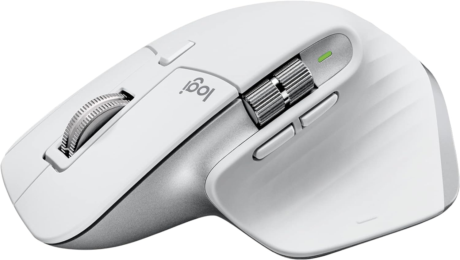 Logitech MX Master 3S - Wireless Performance Mouse, Ergo, 8K DPI, Track on Glass, Quiet Clicks, USB-C, Bluetooth, Windows, Linux, Chrome - Pale Grey - With Free Adobe Creative Cloud Subscription