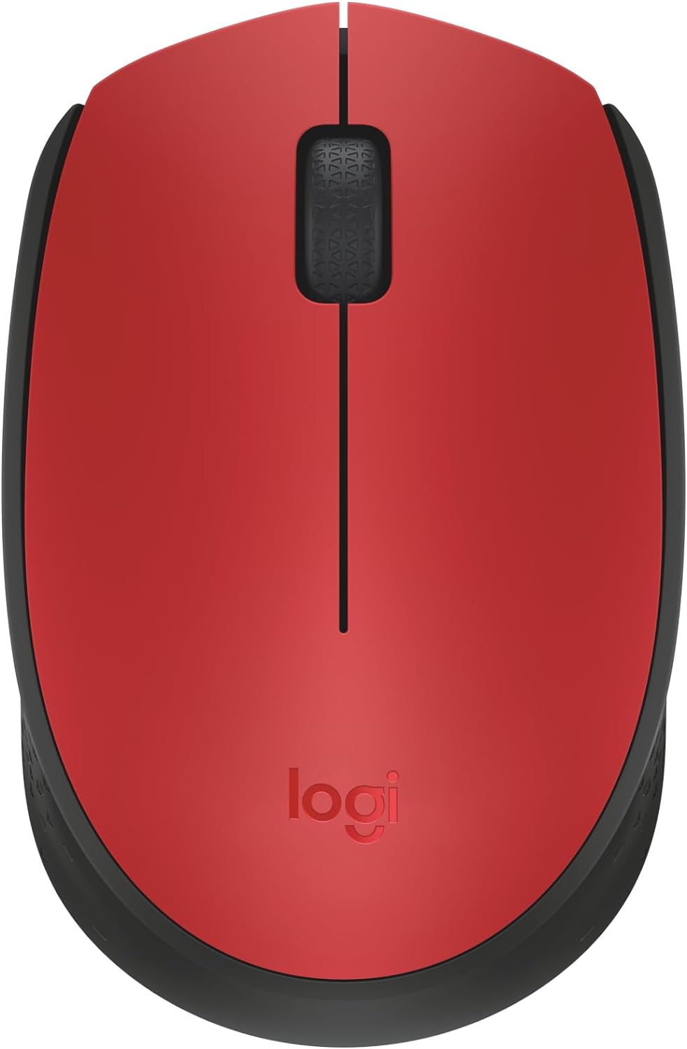 Logitech M170 Wireless Mouse for PC, Mac, Laptop, 2.4 GHz with USB Mini Receiver, Optical Tracking, 12-Months Battery Life, Ambidextrous - Red