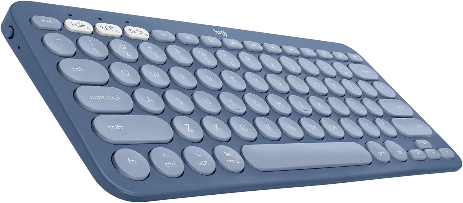 Logitech K380 Multi-Device Bluetooth Keyboard for Mac with Compact Slim Profile, Easy-Switch, 2 Year Battery, MacBook Pro/ Air/iMac/iPad Compatible - Blueberry