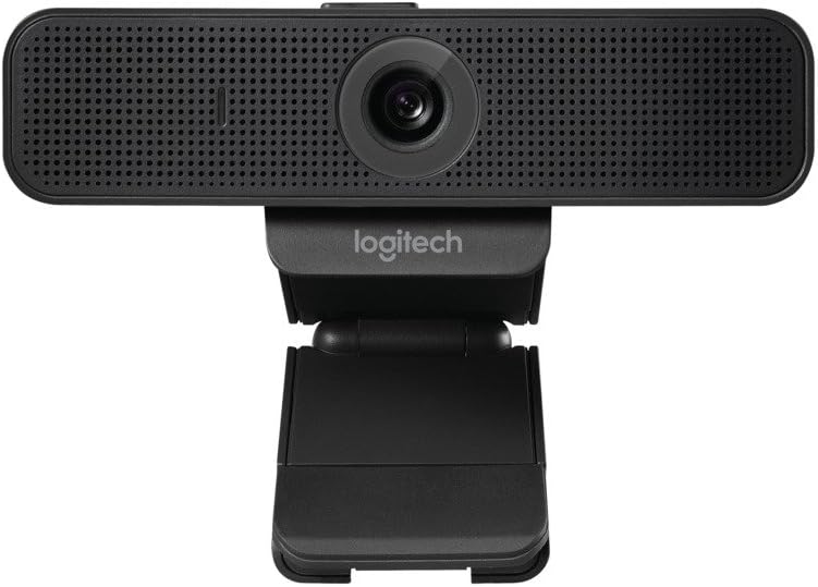 Logitech C925-E Webcam, HD 1080p/30fps Video Calling, Light Correction, Autofocus, Clear Audio, Privacy Shade, Works with Skype Business, WebEx, Lync, Cisco, PC/Mac/Laptop/Macbook - Black