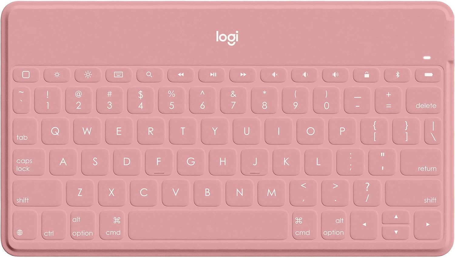 Logitech Keys-to-Go Super-Slim and Super-Light Bluetooth Keyboard for iPhone, iPad, Mac and Apple TV, Including iPad Air 5th Gen (2022) - Blush Pink