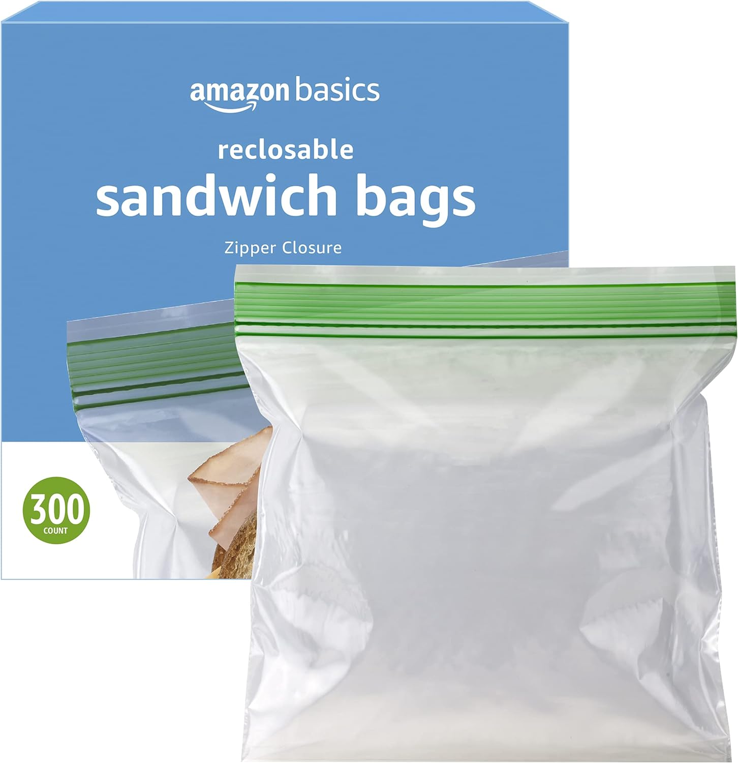 Amazon Basics Sandwich Storage Bags, 300 Count (Previously Solimo)