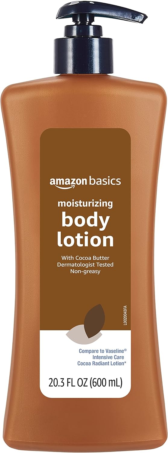 Amazon Basics Cocoa Butter Body Lotion, Lightly scented, 20.3 fl oz