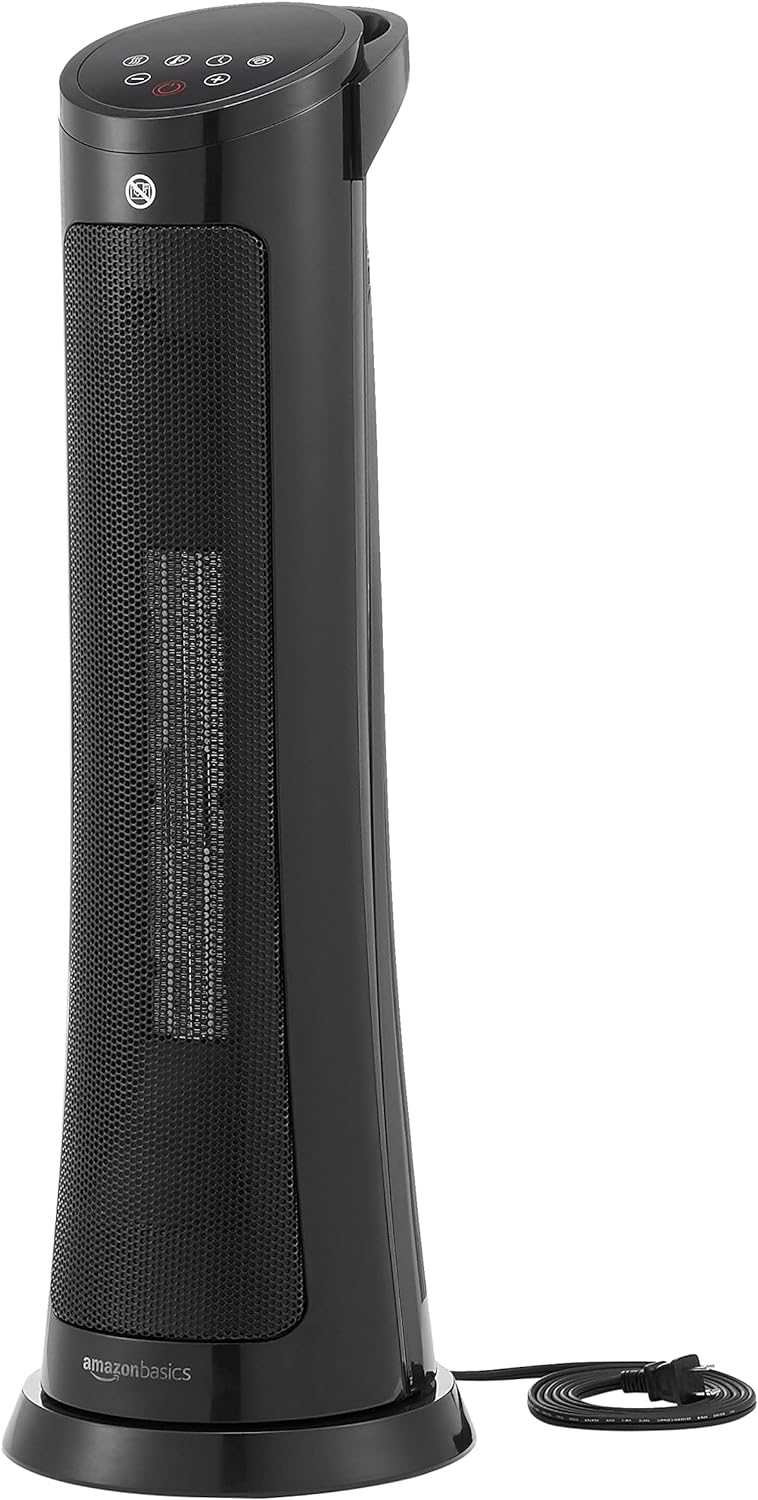 Amazon Basics Digital Tower Heater Black 28 Inch