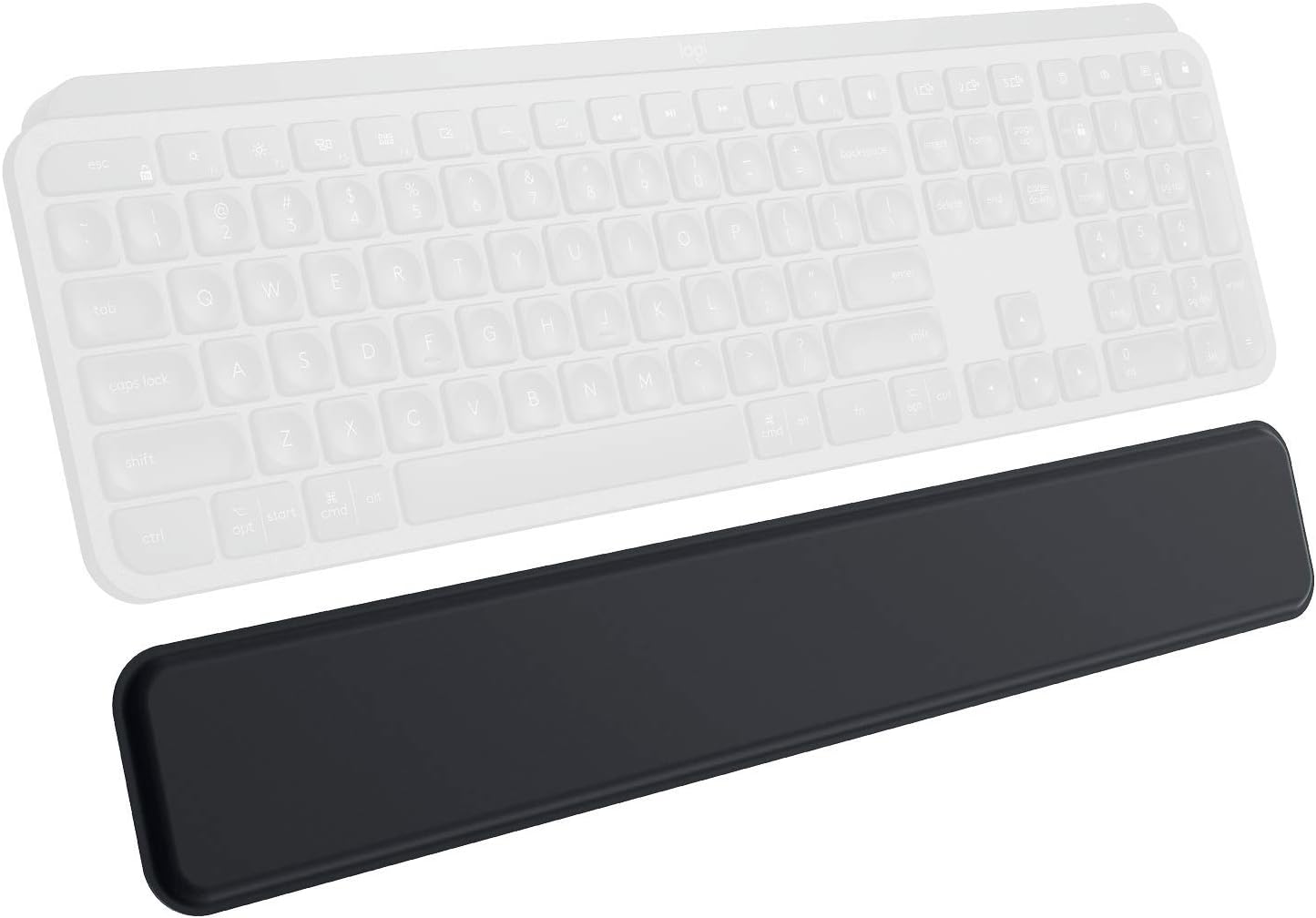 Logitech MX Palm Rest for MX Keys, Premium, No-Slip Support for Hours of Comfortable Typing, Black