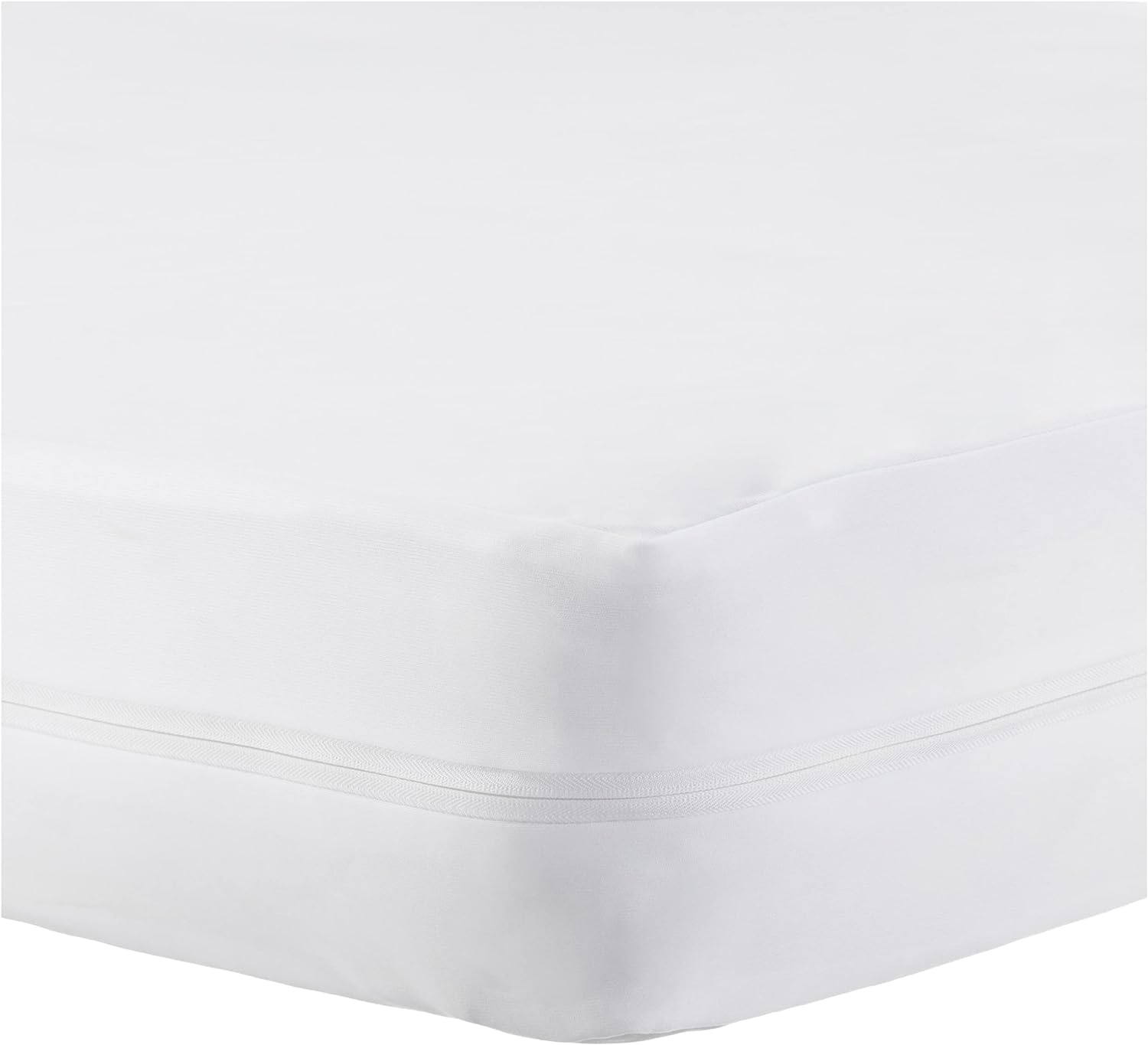 Amazon Basics Waterproof Zippered Standard Crib (28" x 52") Mattress Protector Encasement, 2-Pack