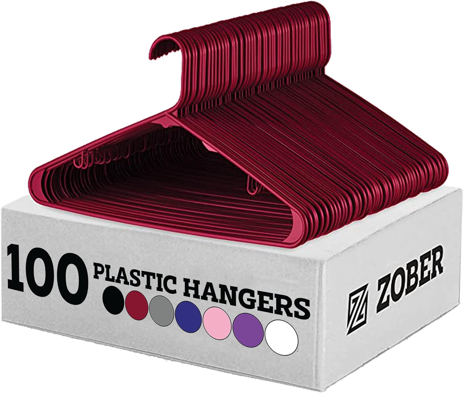 Let me introduce you to the Zober Plastic Hangers 50 Pack, the superheroes of your closet. These hangers are here to save the day, providing a slim and sturdy solution for your coat, jacket, and pant-hanging needs.First things first, let' talk about space-saving. Say goodbye to those bulky wire hangers that take up precious real estate in your closet. These plastic hangers are ultra-thin, designed to keep your closet clean and organized. They create room for more clothes without sacrificing dur