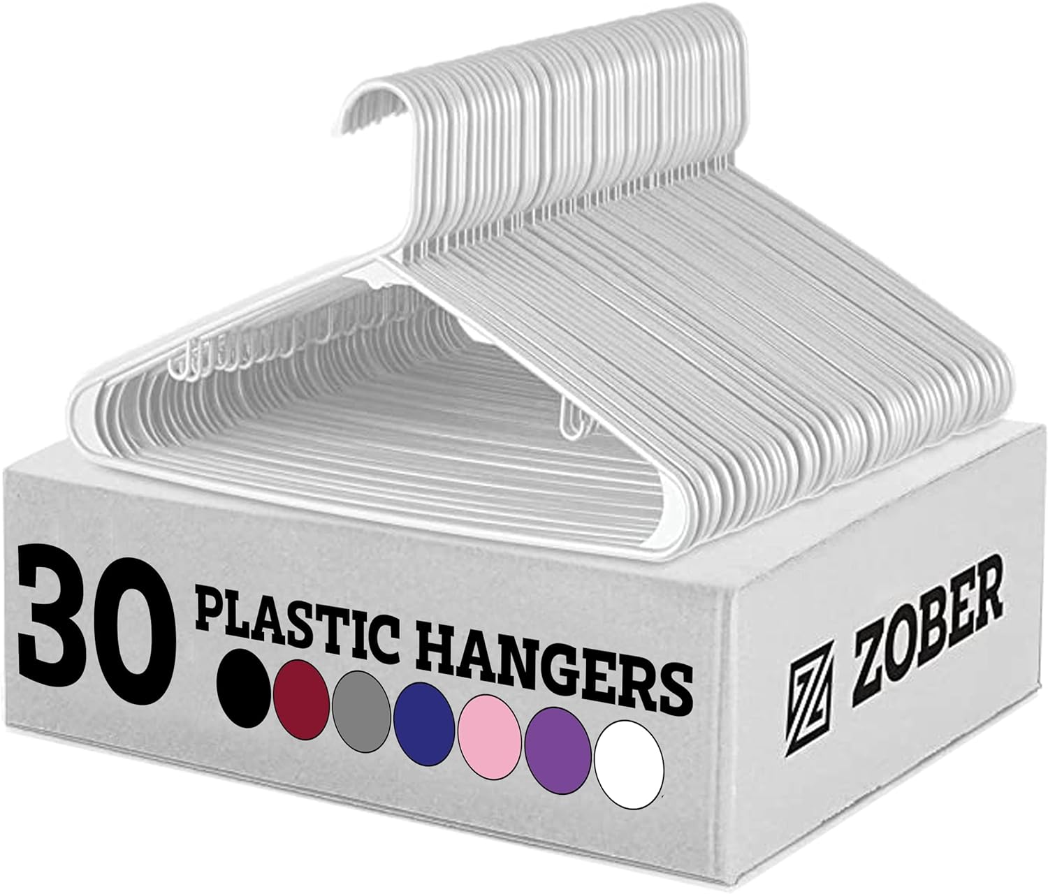 Let me introduce you to the Zober Plastic Hangers 50 Pack, the superheroes of your closet. These hangers are here to save the day, providing a slim and sturdy solution for your coat, jacket, and pant-hanging needs.First things first, let' talk about space-saving. Say goodbye to those bulky wire hangers that take up precious real estate in your closet. These plastic hangers are ultra-thin, designed to keep your closet clean and organized. They create room for more clothes without sacrificing dur