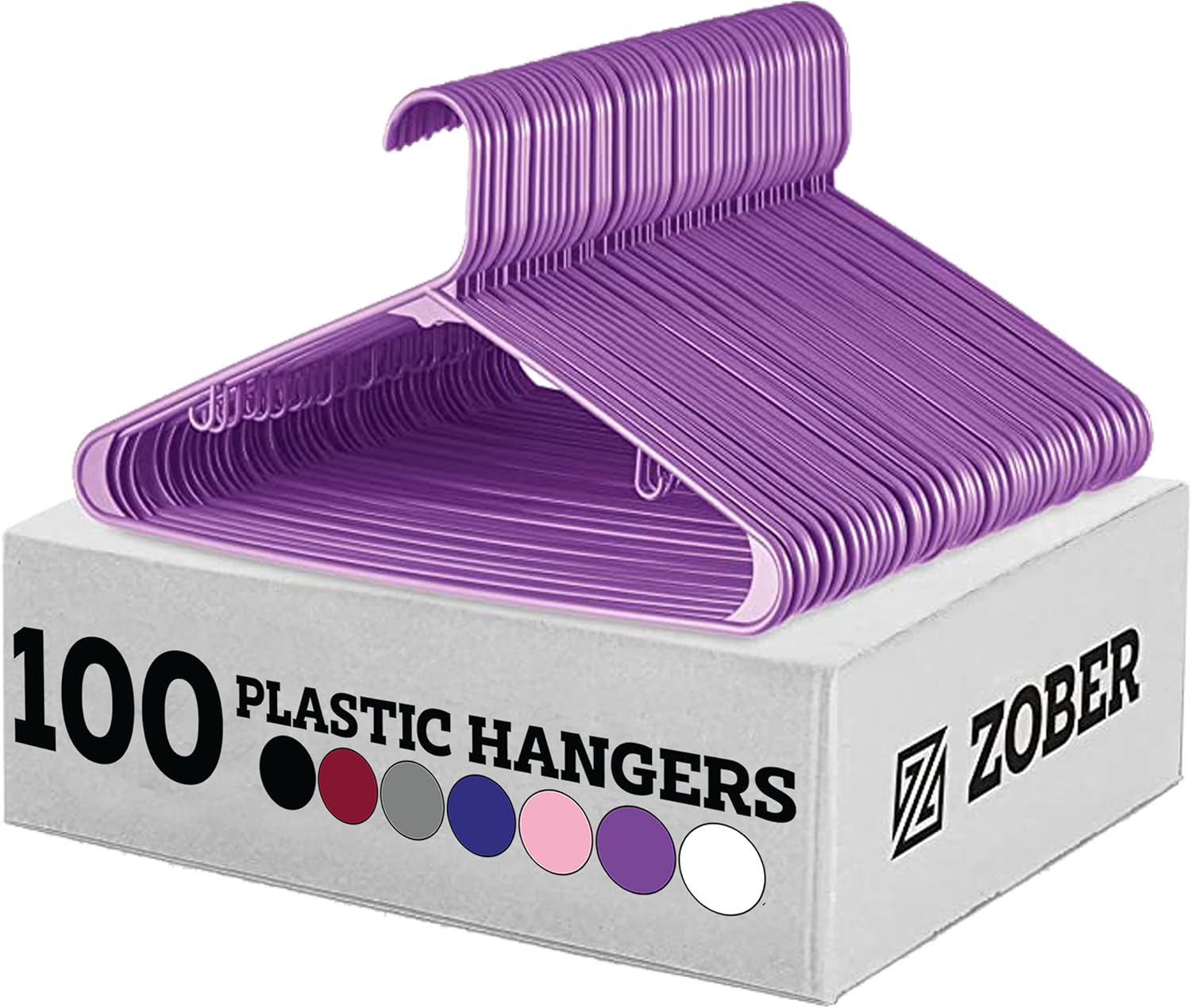 Let me introduce you to the Zober Plastic Hangers 50 Pack, the superheroes of your closet. These hangers are here to save the day, providing a slim and sturdy solution for your coat, jacket, and pant-hanging needs.First things first, let' talk about space-saving. Say goodbye to those bulky wire hangers that take up precious real estate in your closet. These plastic hangers are ultra-thin, designed to keep your closet clean and organized. They create room for more clothes without sacrificing dur