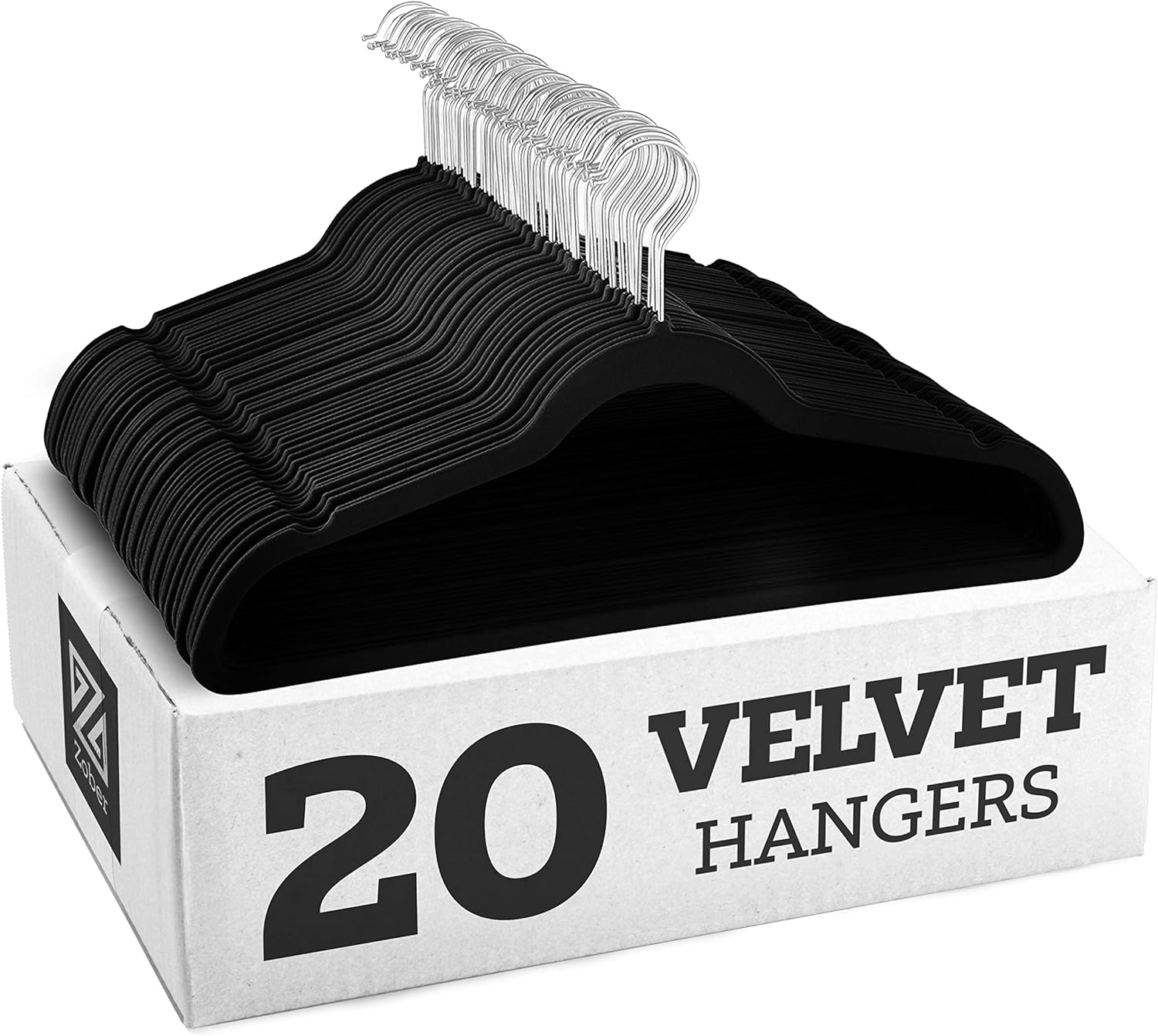 The Zober Velvet Hangers have transformed my closet organization with their combination of functionality and aesthetics. This 50-pack of heavy-duty black hangers offers a sleek and cohesive look while providing a range of practical benefits.The velvet coating on the hangers prevents clothes from slipping, keeping my coats, pants, and dress clothes securely in place. This non-slip feature has been a game-changer, especially for delicate fabrics that tend to slide off traditional hangers.The slim 