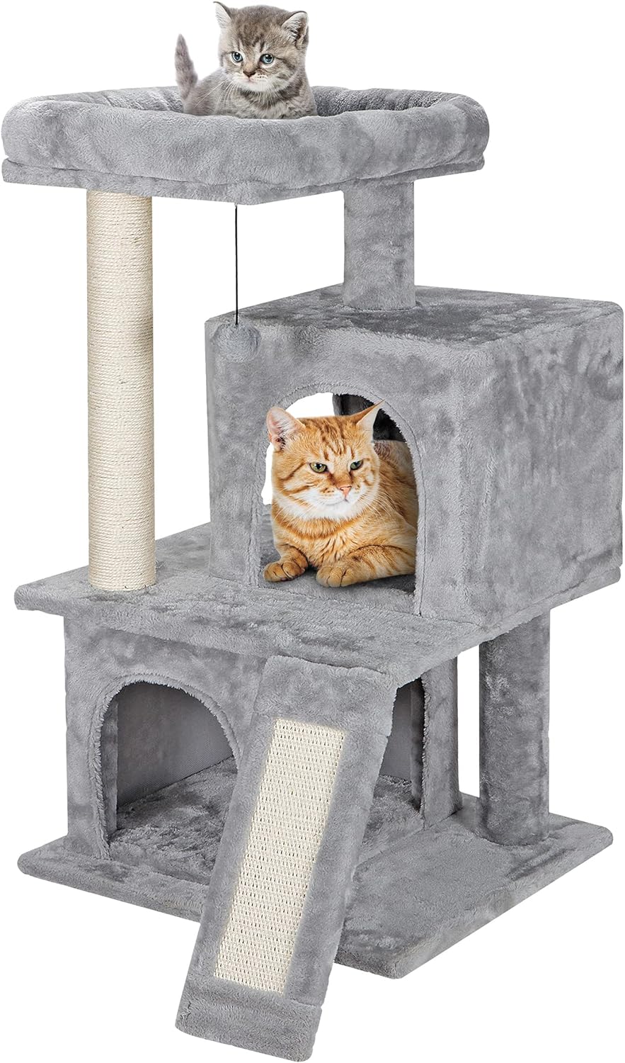 ZENY 33.5 inches Cat Tree Tower with Scratching Posts - Kittens House Furniture Trees