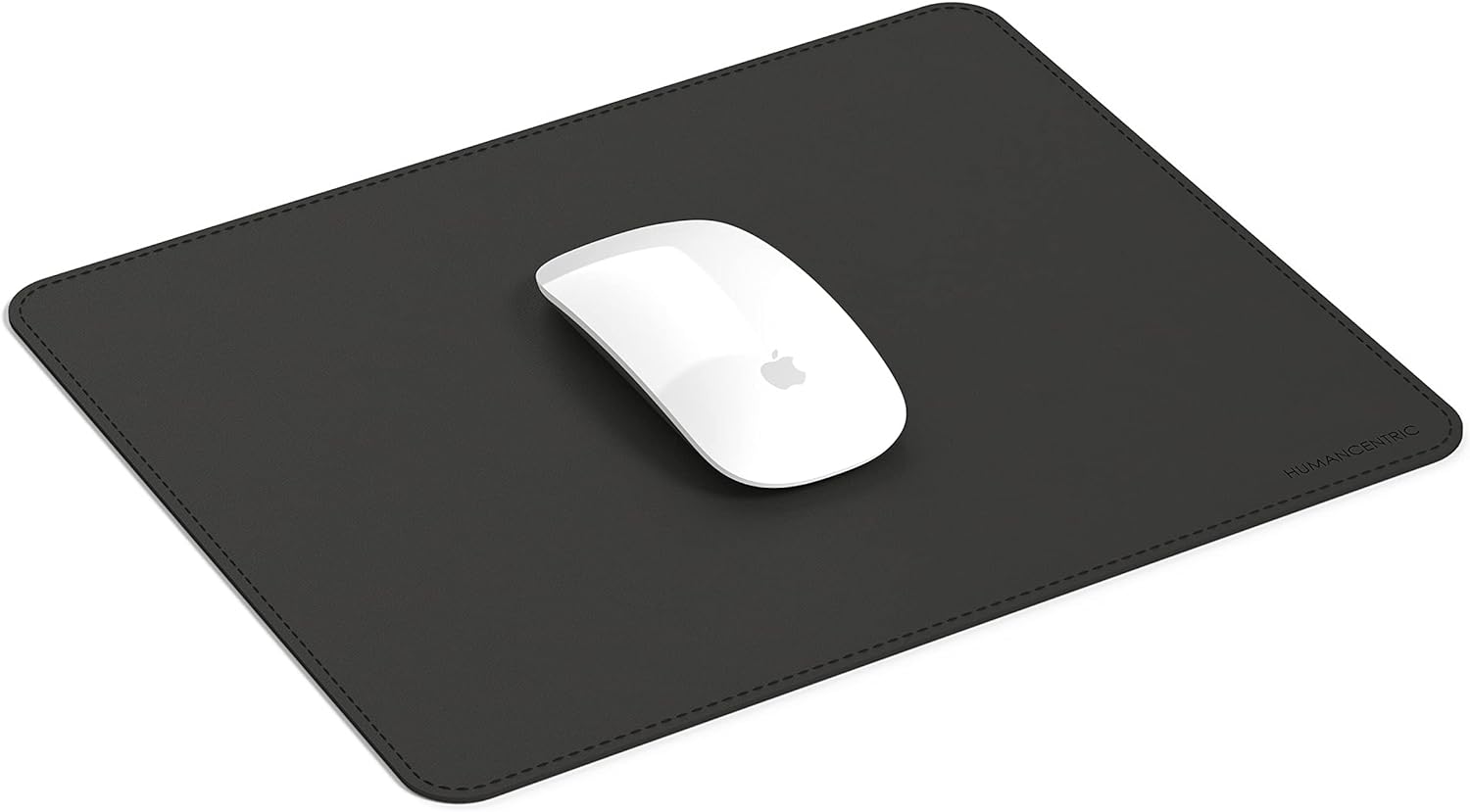 HumanCentric Black Leather Mouse Pad - Premium Ultra Thin Vegan Leather Desk Mat Mousepad, Home or Office Mouse Pads for Desk, Desk Protector for Computer Mouse Pad, Small Mouse Pad 11.25 x 9.25