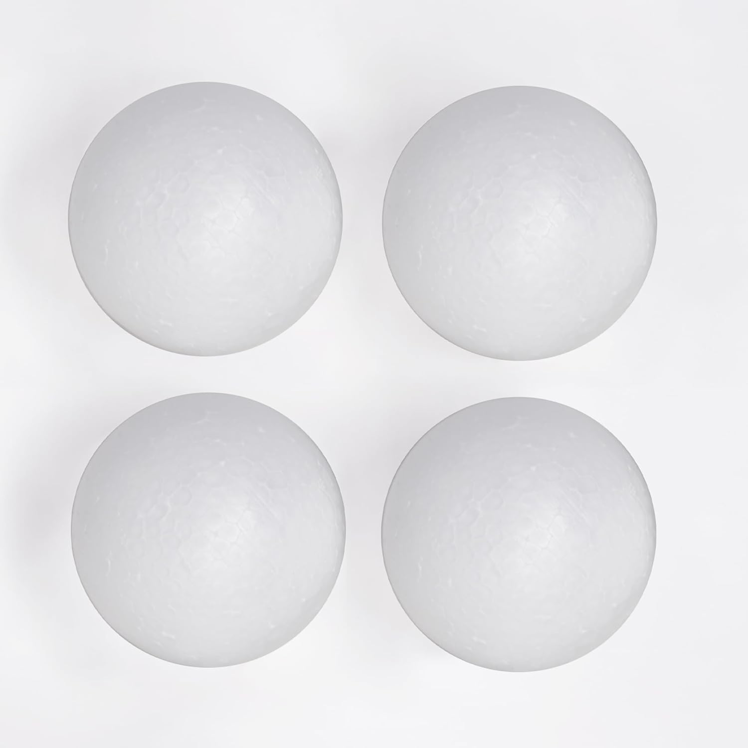 Evershine 4 Pack 8 Inch Craft Foam Ball - White Smooth Craft Foam Polystyrene Balls for DIY Craft and Art School Project