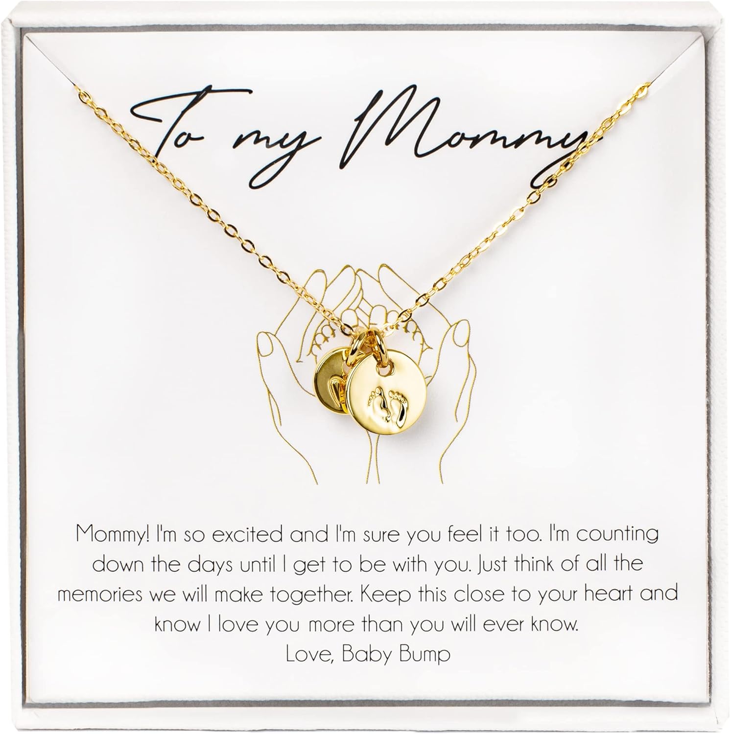 Beautiful Necklace For The First Time Mom to Be - Unique 14k Gold Dipped Pregnancy Gift For The Expecting Mommy to Be - Beautiful Sterling Silver Necklace For Women That Fits Perfect to Every Outfit