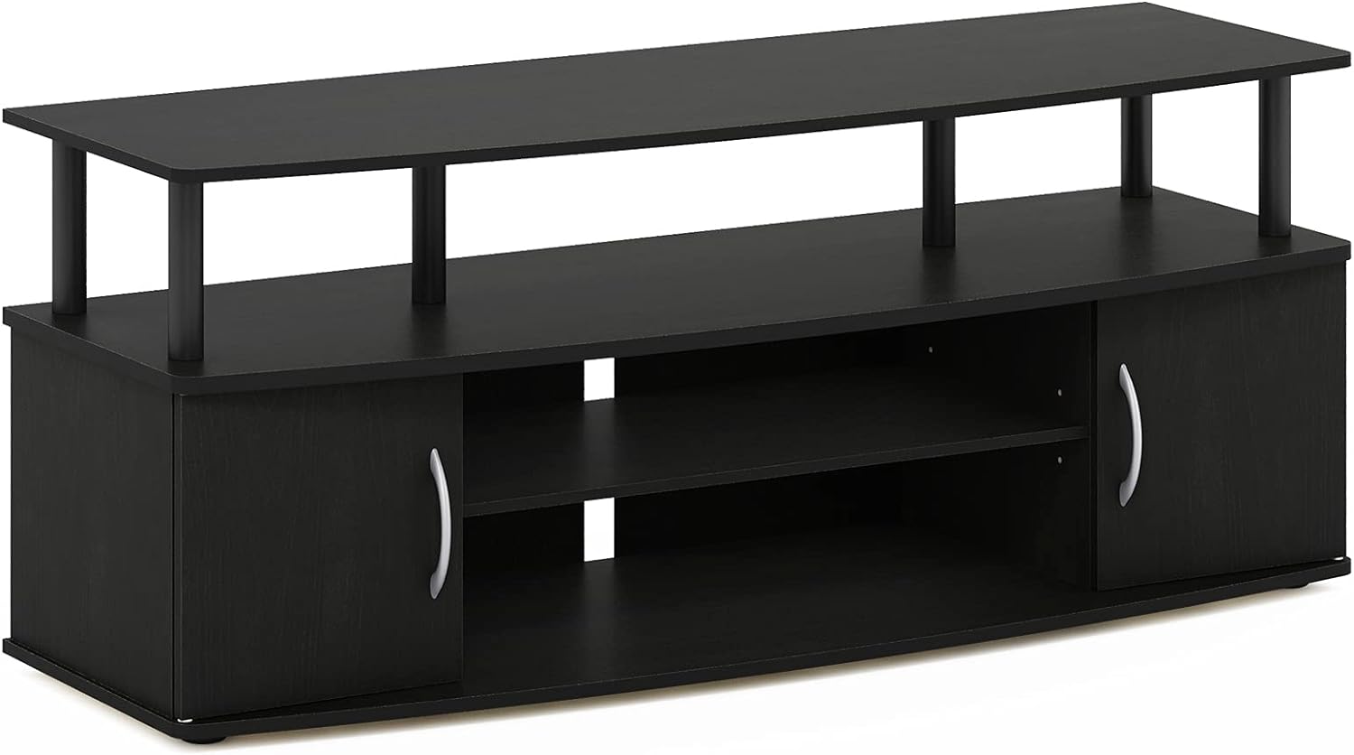 Furinno JAYA Large Entertainment Stand for TV Up to 55 Inch, Blackwood