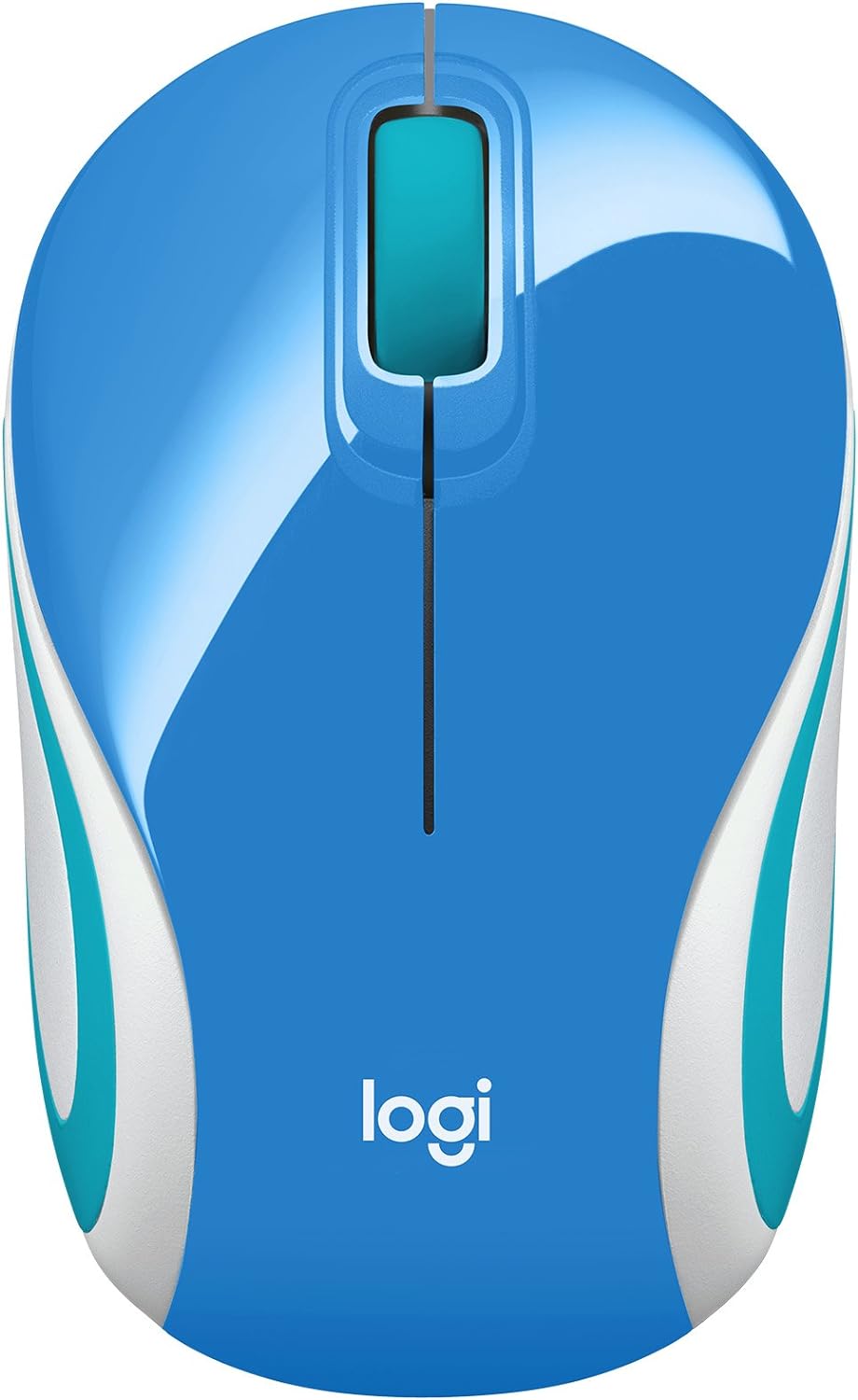 Logitech Wireless Mini Mouse M187 Ultra Portable,1000 DPI Optical Tracking, 3-Buttons, PC/Mac/Laptop - Palace Blue