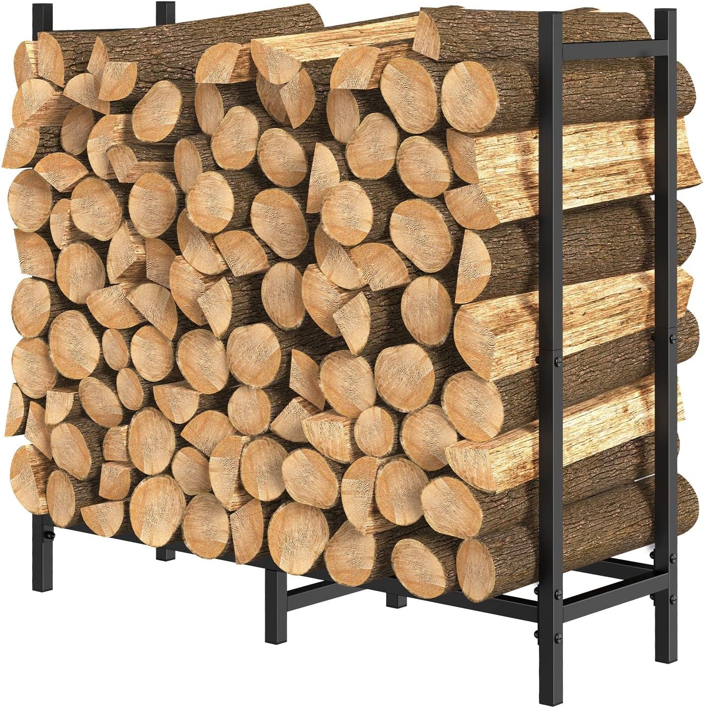 LIANTRAL Firewood Rack Indoor, 2.6ft Small Fire Wood Log Rack Stand for Fireplace Outdoor Firewood Storage Bracket Holder