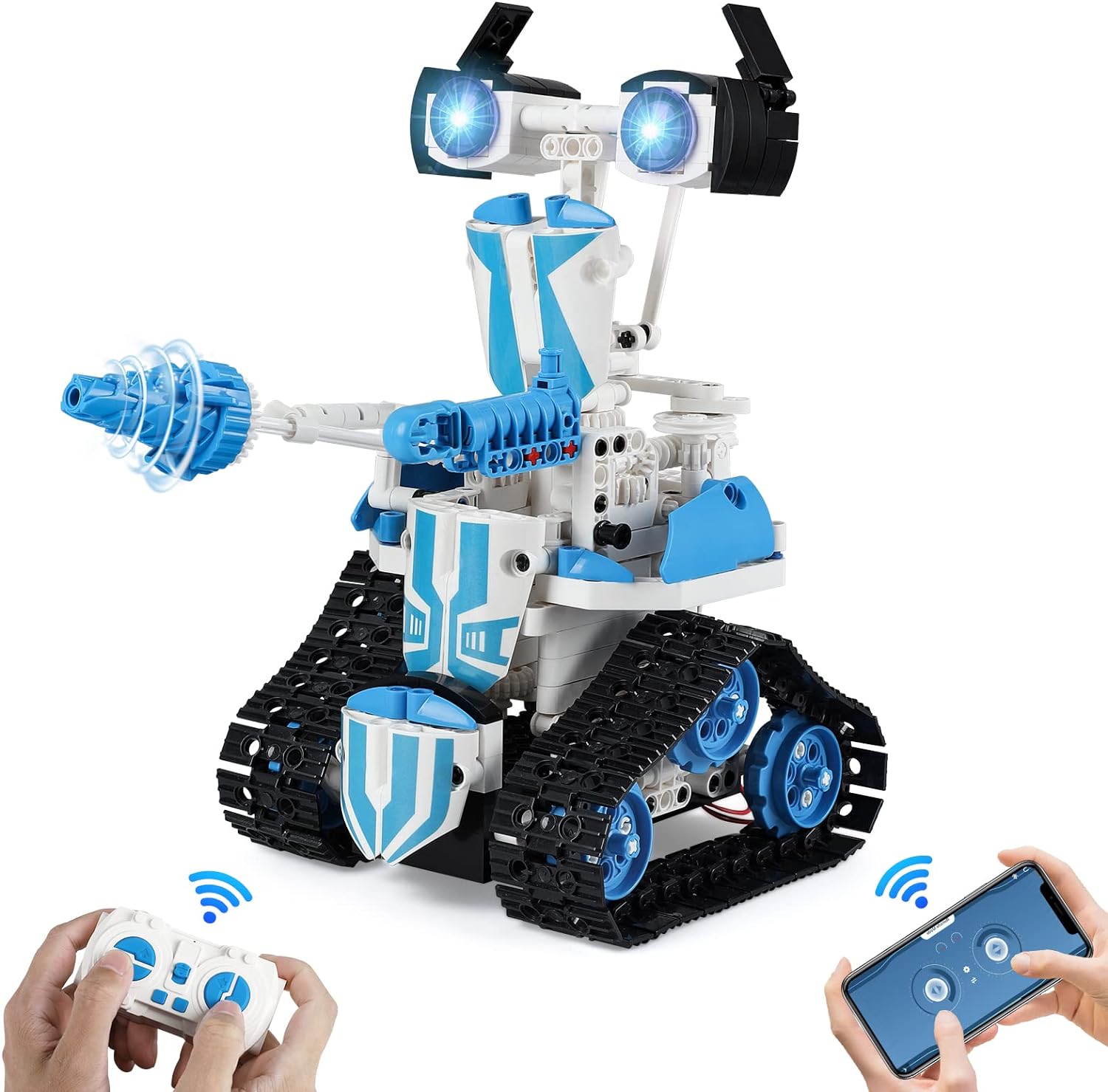 AOKESI Robot Building Toys for Kids Ages 8-12, Remote and APP Controlled Building Block Robot Kits, STEM Projects Building Set Birthday Gifts for Teens Boys Girls (520 Pieces)