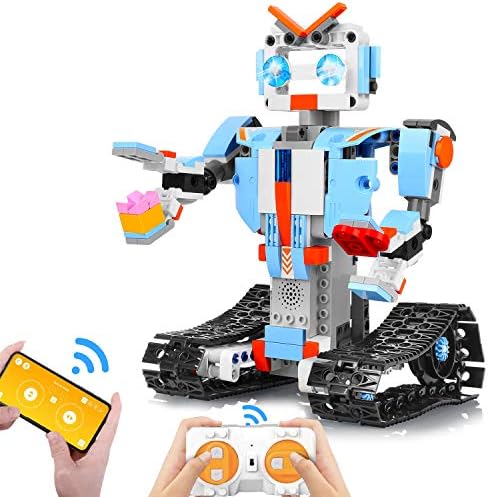 AOKESI Building Block Robot Kits for Kids, Remote & APP Control Robot Snap Together Engineering Kits STEM Building Toys Best Gift for 6, 7, 8 and 9Year Old Boys and Girls