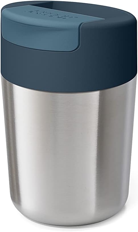 Joseph Joseph Sipp Steel Stainless-steel Travel Mug with Flip-top Cap - 340 ml (12 fl. oz) - Anthracite