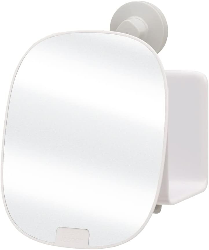 Joseph Joseph EasyStore Shower Caddy with Adjustable Mirror, Small, White