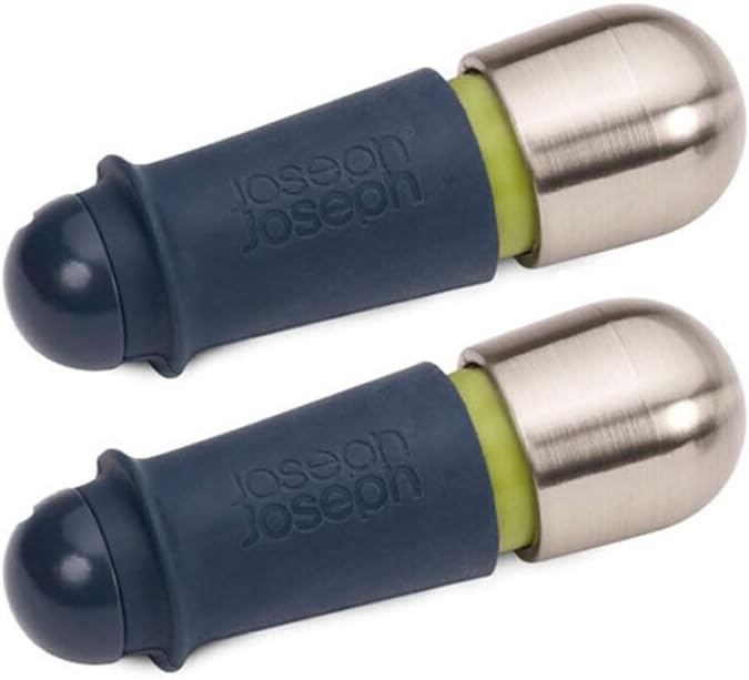 Joseph Joseph BarWise Twist-Lock Wine Stoppers, 2-Piece, Blue