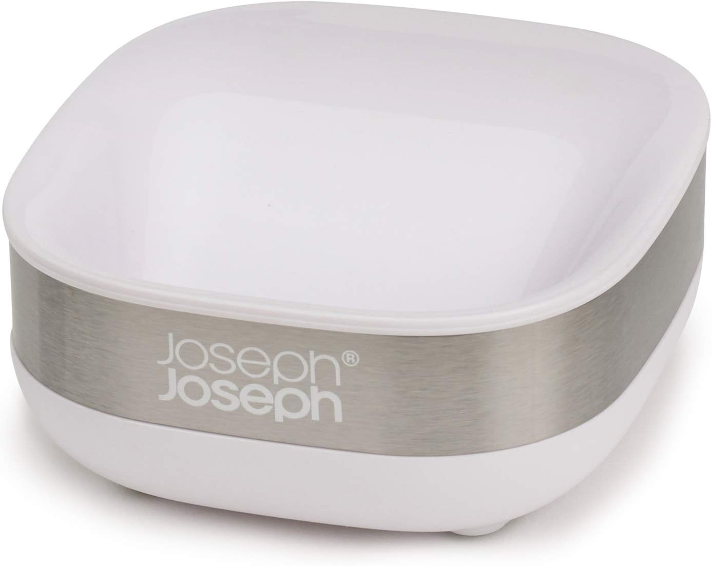 Joseph Joseph Slim Stainless-Steel Compact Soap Dish with Drain, One-Size, Stainless Steel