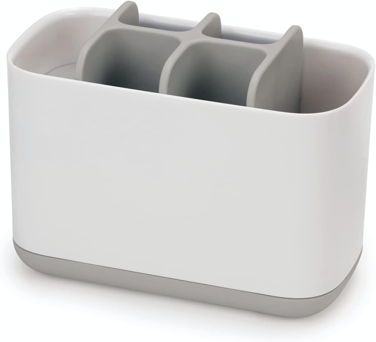 Joseph Joseph 70510 EasyStore Toothbrush Holder Bathroom Storage Organizer Caddy, Large, Gray