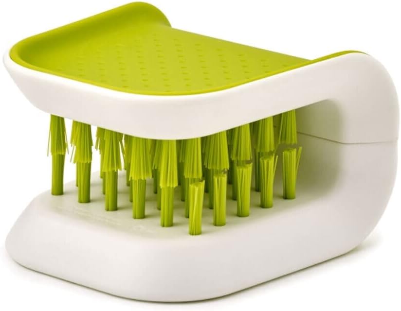 Joseph Joseph BladeBrush Knife and Cutlery Cleaner Brush Bristle Scrub Kitchen Washing Non-Slip, One Size, Green