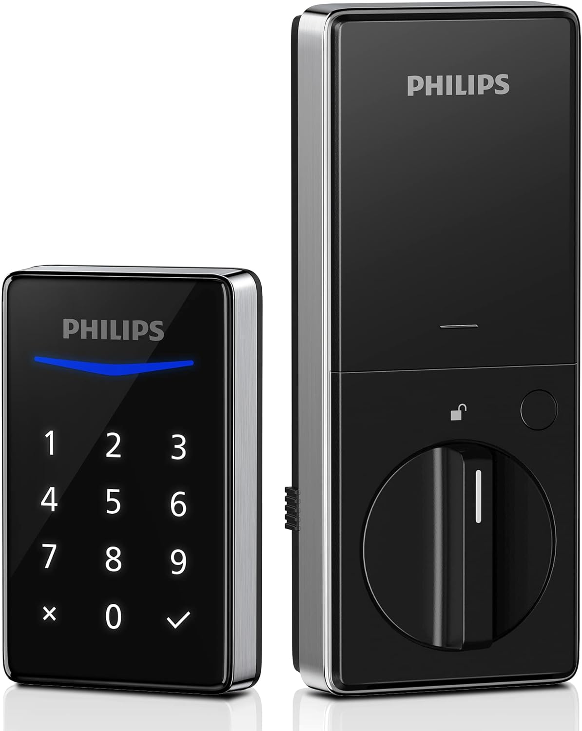 Philips Keyless Entry Door Lock - Generate One-time Code Remotely Nonconnected- Touchscreen Keypad Standalone Deadbolt Lock - Satin Nickel