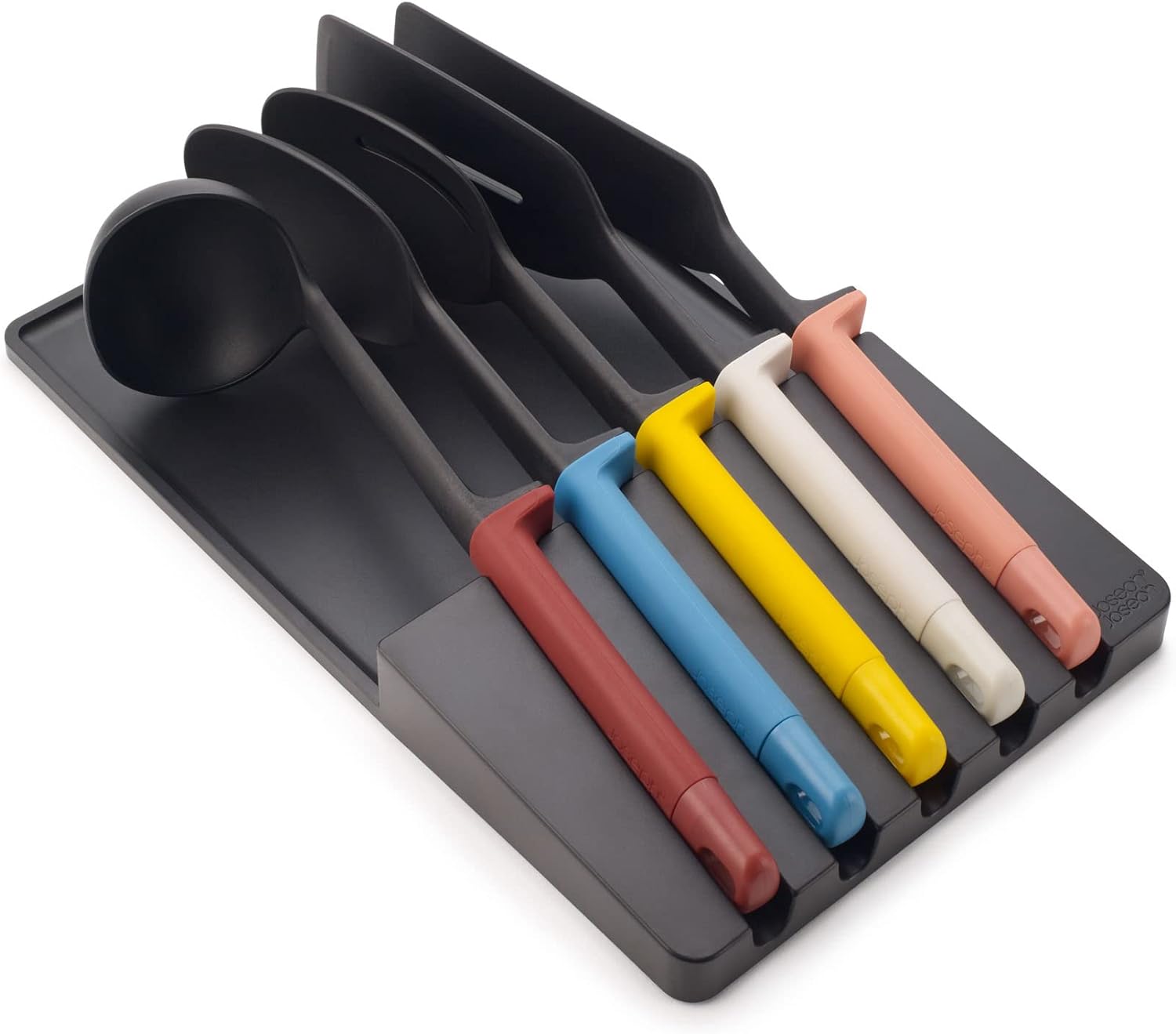 Joseph Joseph Elevate Store 5-piece Utensil Set with In-drawer Storage Tray, Multicolor