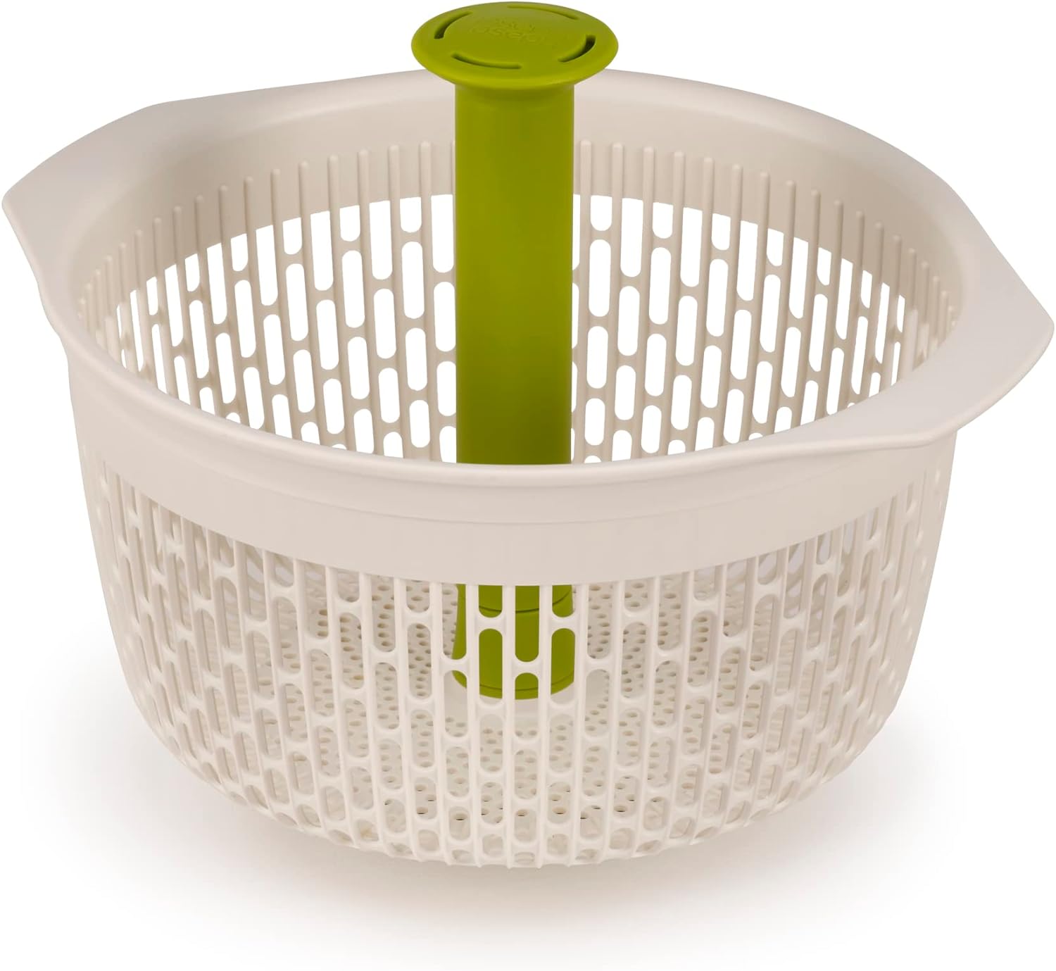 Joseph Joseph Spindola in-Sink Salad Spinning Colander, One Size, White/Green