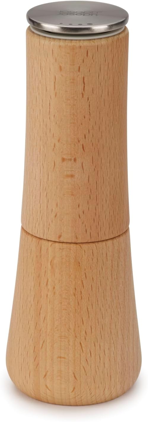 Joseph Joseph 20191 Milltop Wood Non-spill Kitchen Salt Mill, Wood