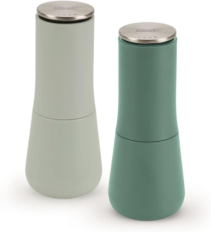 Joseph Joseph Milltop Set-Editions (Sage) Salt & Pepper Mill, 00-0, Green