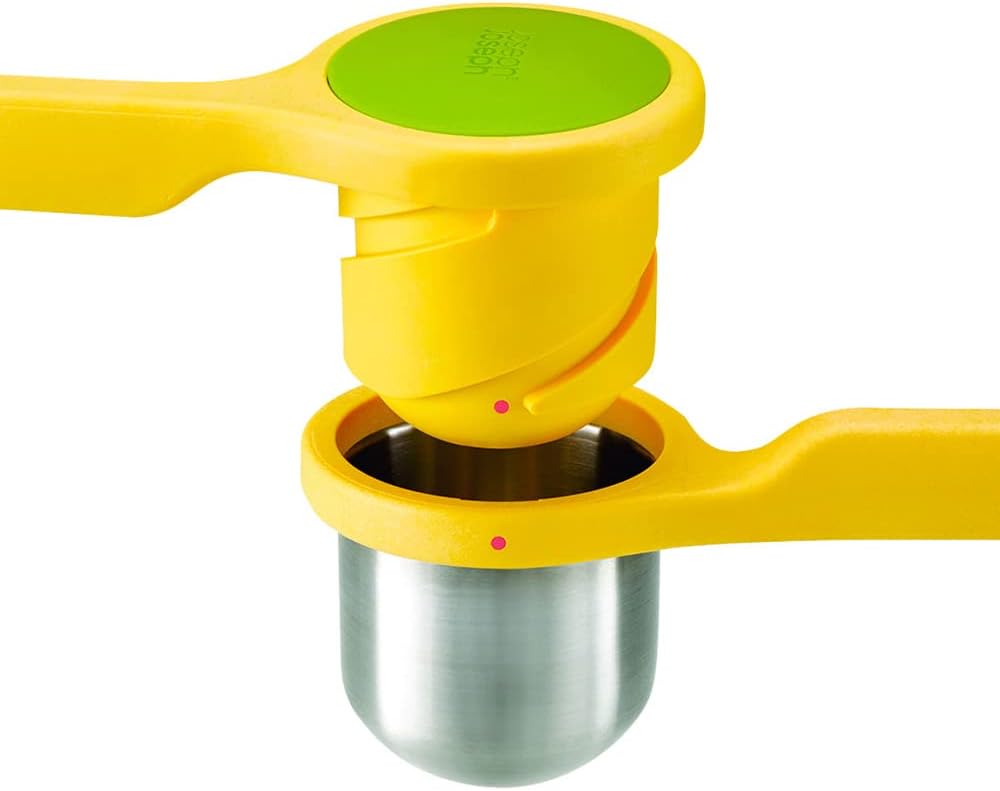 Joseph Joseph 20101 Helix Citrus Juicer Ergonomic Twist-Action Hand Press Stainless Steel, 1 EA, Yellow