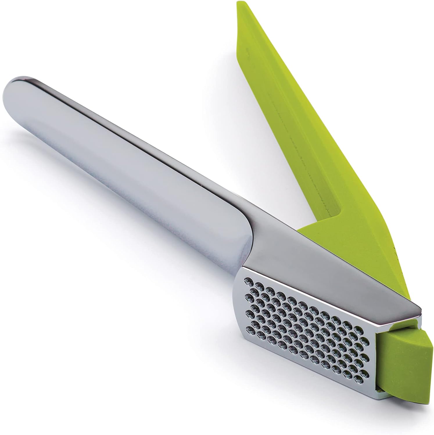 Joseph Joseph Easy-Press Garlic Press with Integrated Scraping Tool, Green