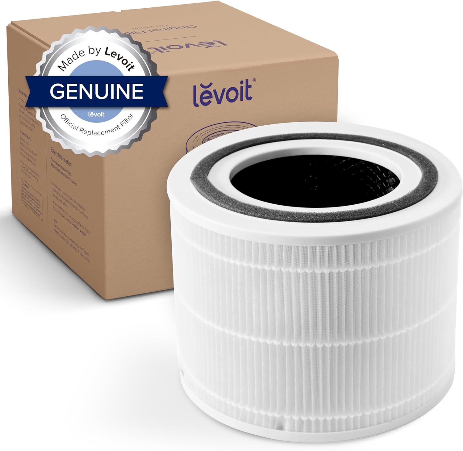LEVOIT Core 300 Air Purifier Replacement Filter, 3-In-1 Filter, Efficiency Activated Carbon, Core300-RF, 1 Pack, White